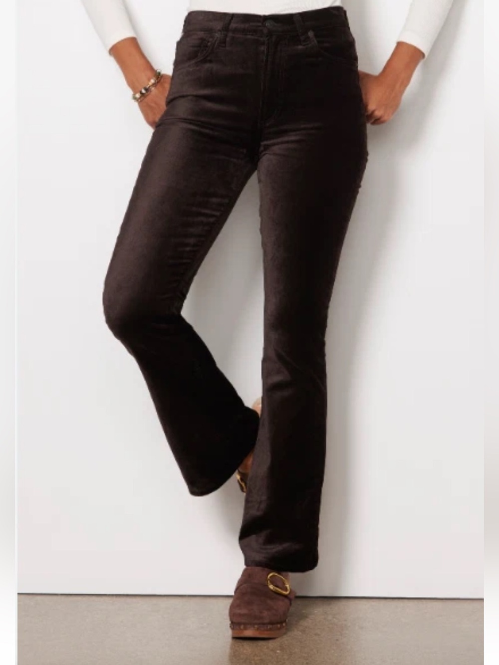 NWT Citizens of Humanity Lilah Flare w/ Welt Pocket Chocolate Milk Brown 30
